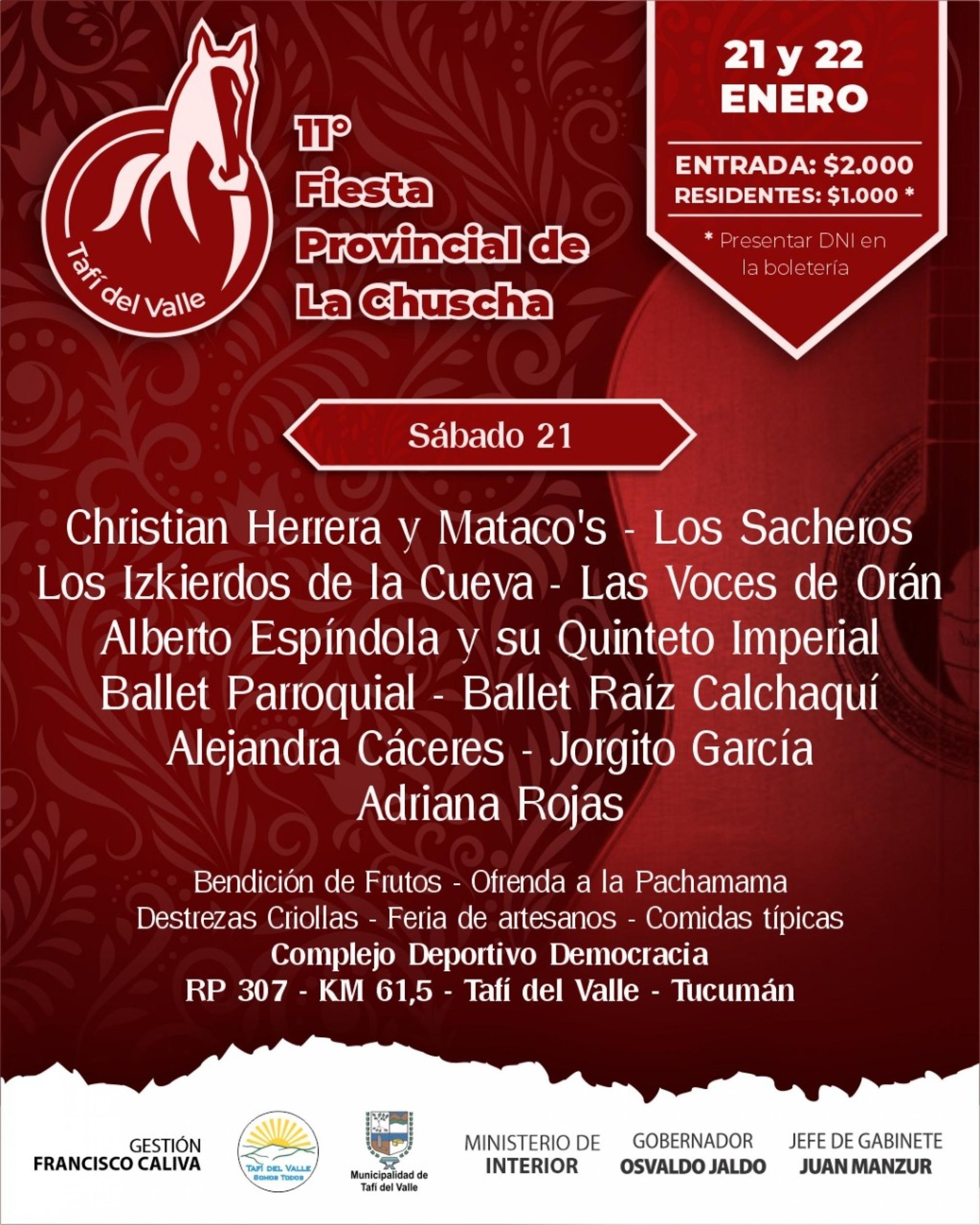 XXI FIESTA PROVINCIAL DE LA CHUSCHA