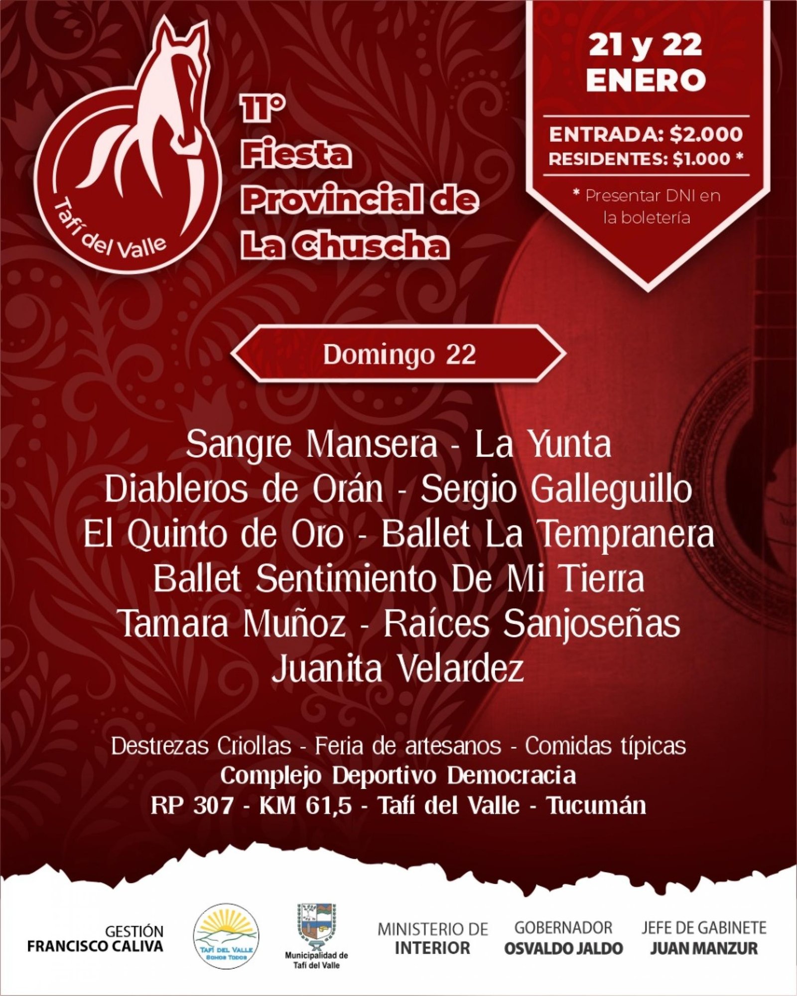 XXI FIESTA PROVINCIAL DE LA CHUSCHA